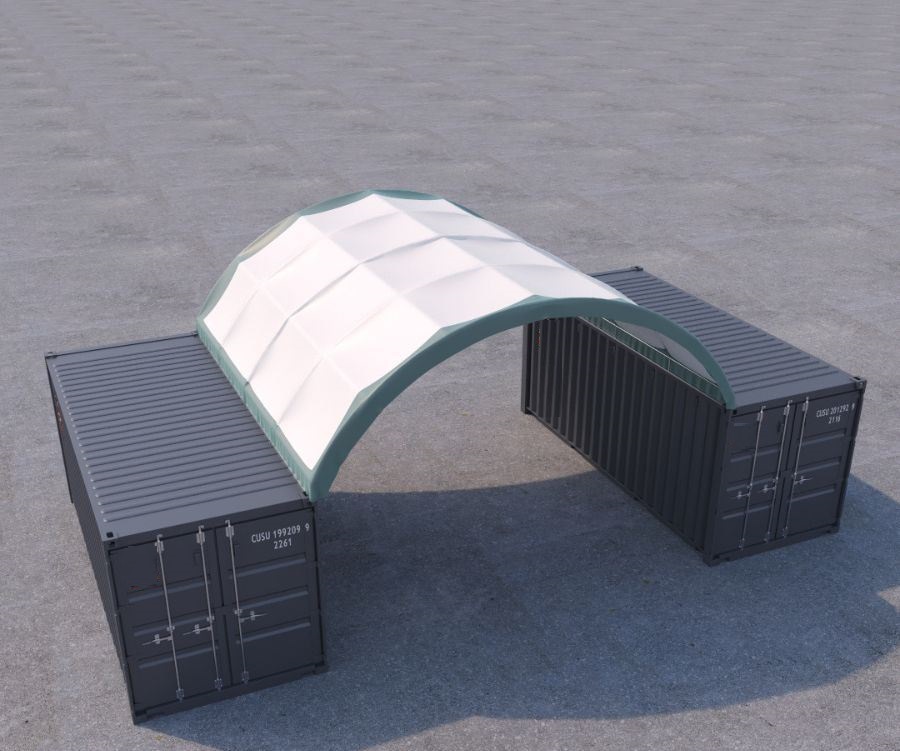 20&rsquo; x 20&rsquo; Fabric Container Shelter - Container Express Services PTY LTD