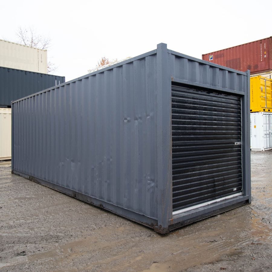 25&prime; Cut-Down Shipping Container w/Roll-Up Door - Container Express Services PTY LTD