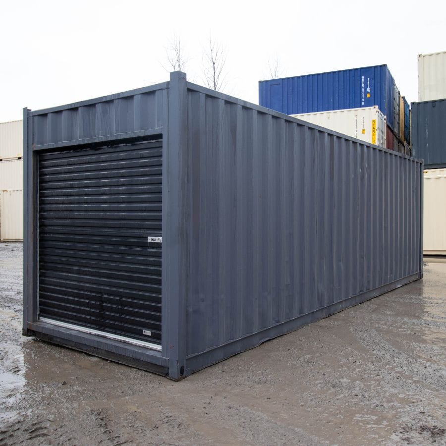 25&prime; Cut-Down Shipping Container w/Roll-Up Door - Container Express Services PTY LTD