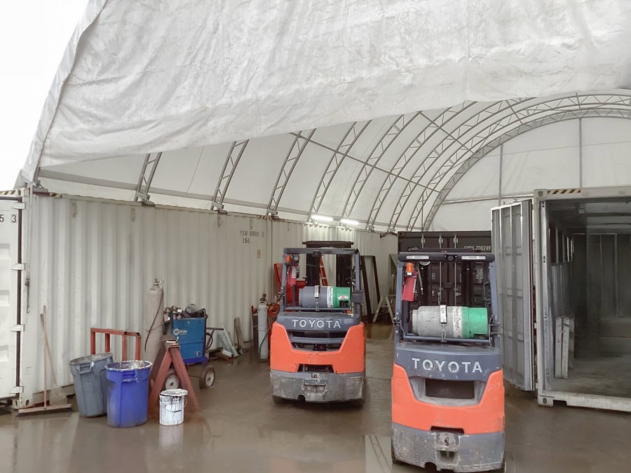40&rsquo; x 60&rsquo; Container Shelter - Container Express Services PTY LTD