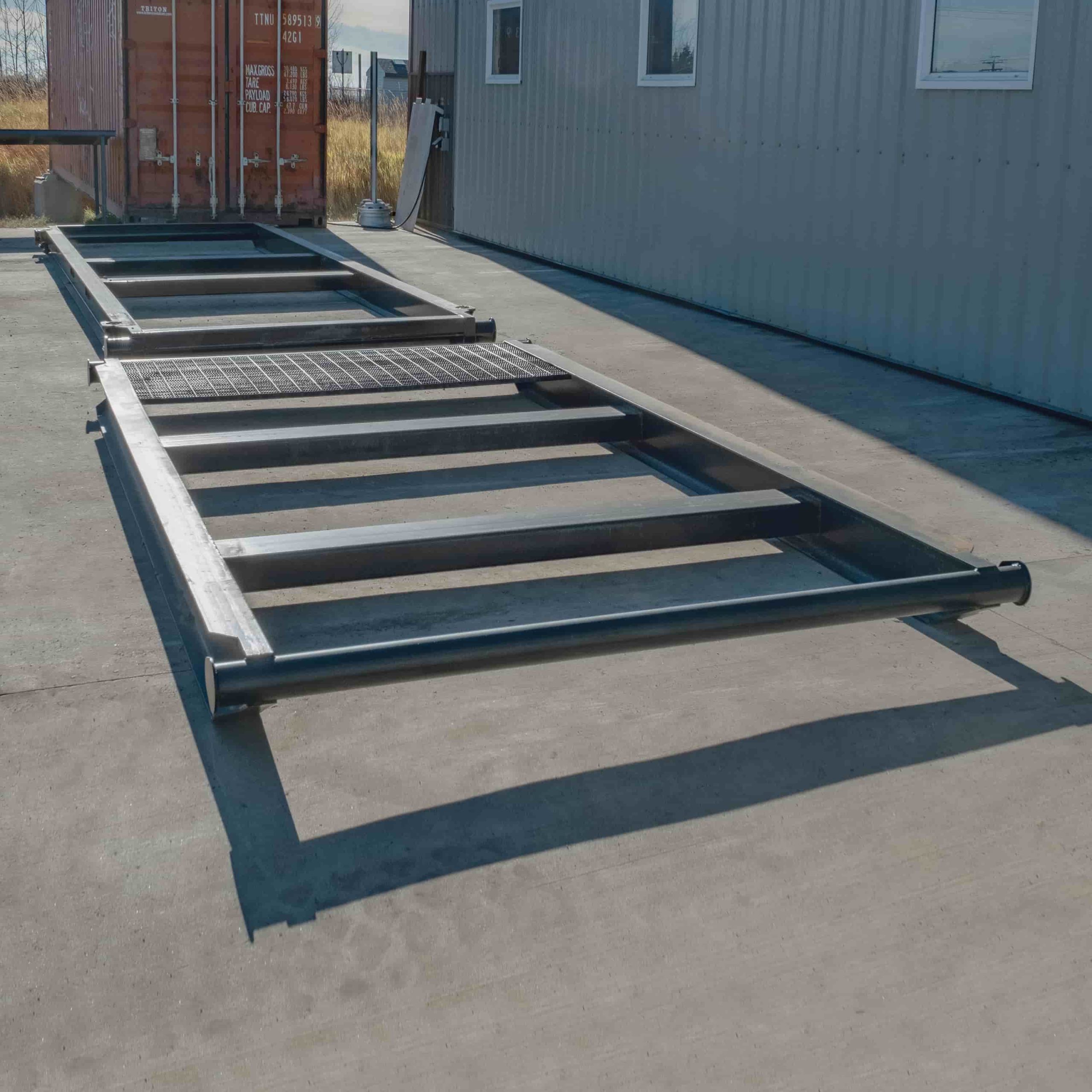 10&rsquo; Grated &ldquo;Weld On&rdquo; Skid - Container Express Services PTY LTD
