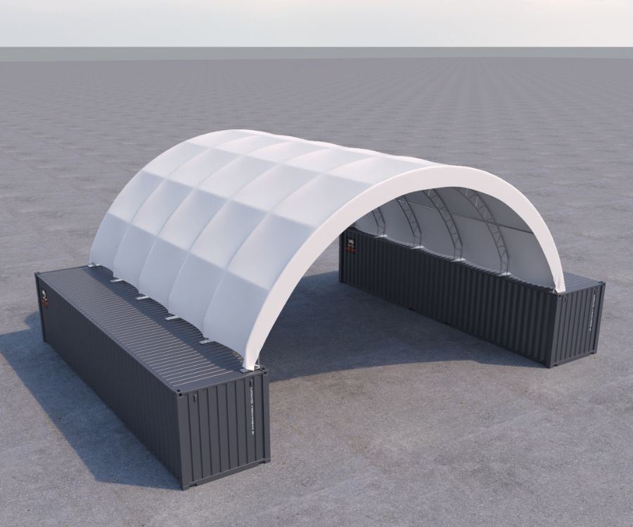 40&rsquo; x 40&rsquo; Fabric Container Shelter - Container Express Services PTY LTD