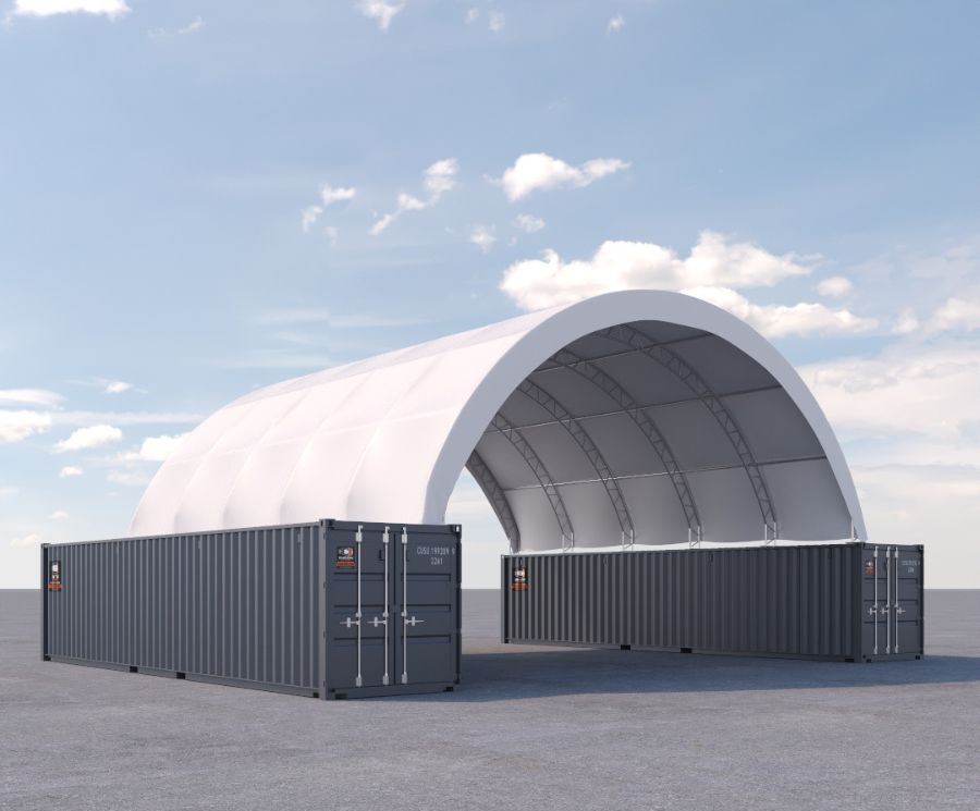 40&rsquo; x 40&rsquo; Fabric Container Shelter - Container Express Services PTY LTD