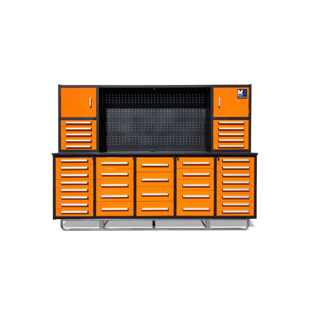 M&B | 10&rsquo; Workbench Cabinet with 40 Drawers - Container Express Services PTY LTD