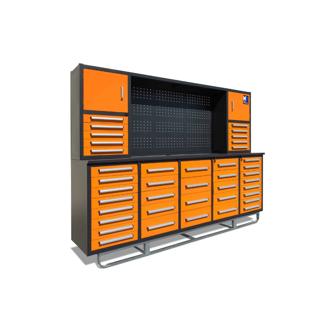 M&B | 10&rsquo; Workbench Cabinet with 40 Drawers - Container Express Services PTY LTD