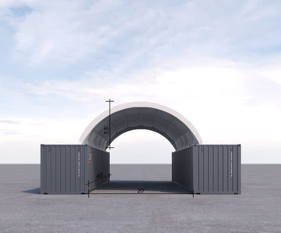 20&prime; x 40&prime; Fabric Container Shelter - Container Express Services PTY LTD